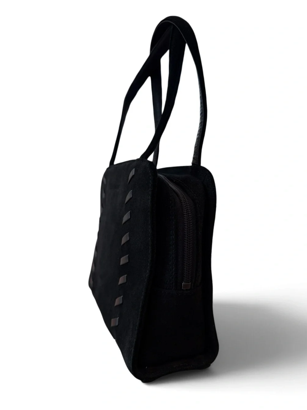YSL Black Suede Handbag - Women's Everyday Bag
